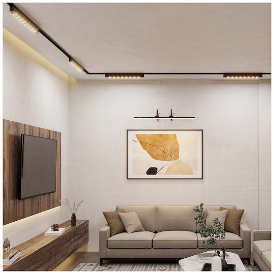 V-TAC LED Lumina liniară Lumină Plafon 12W Alb rece IP20 L27.3xL2.6xÎ2.4cm