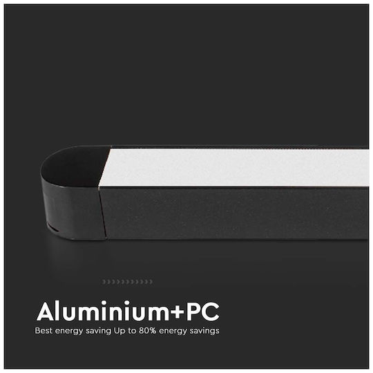 V-TAC LED Kommerzielle lineare Beleuchtung Leuchte Decke 14W Kaltes Weiß IP20 B27.8xT2.6xH2.4cm
