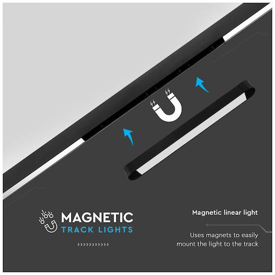 V-TAC LED Kommerzielle lineare Beleuchtung Leuchte Decke 14W Kaltes Weiß IP20 B27.8xT2.6xH2.4cm