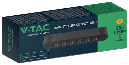 V-TAC Commercial Linear LED Ceiling Light 5W Cold White IP20 L16xD2.6xH2.4cm