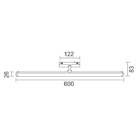 Spot Light Commercial Linear LED Ceiling Light 12W Natural White L60xD2.6cm