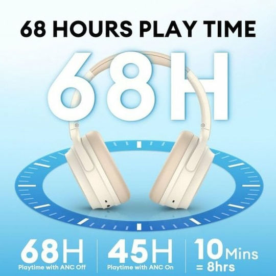 Edifier WH700NB Fără fir Bluetooth Over Ear Căști cu 68 ore de Funcționare și Încărcare Rapidă Bej