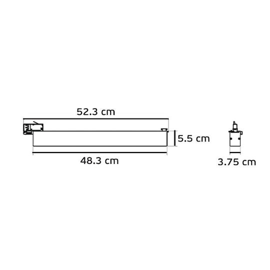 VK Lighting Vk/04432/b/c Commercial Linear LED Light 35W Natural White IP20