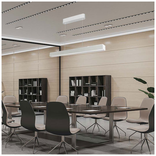 V-TAC LED Γραμμικό Φωτιστικό Οροφής 40W Ρυθμιζόμενο Λευκό