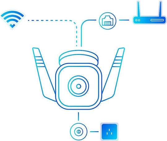 TP-LINK Tapo C310 v2.2 IP Surveillance Camera Wi-Fi Full HD+ 3MP Waterproof with Two-Way Communication and Lens 4mm