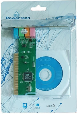 Powertech Chipset CM8738 ​Interior PCI 6.1 Sound Card Multicolour