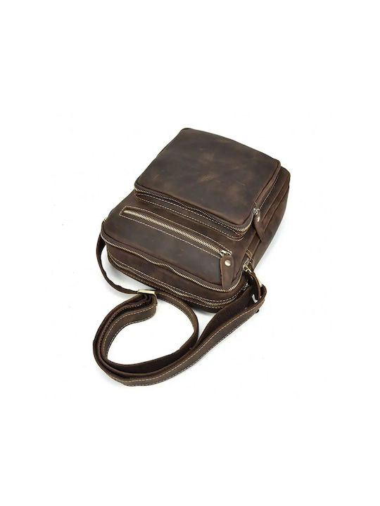 Amber Leder Herrentasche Schulter / Crossbody Braun