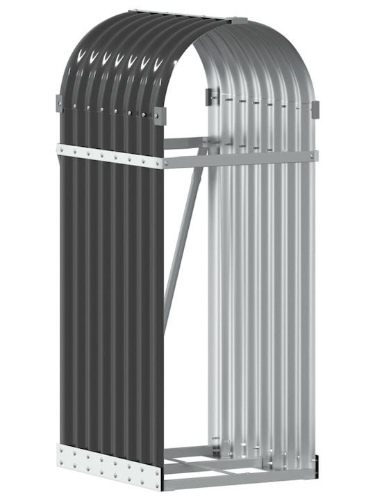 vidaXL Μεταλλικό Ράφι Αποθήκευσης Ξύλων 40x45x100cm Γκρι vidaXL Μεταλλικό Ράφι Αποθήκευσης Ξύλων 40x45x100cm Γκρι
