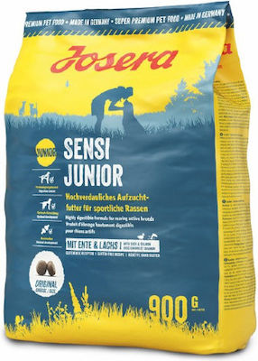 Josera Sensi Junior 0.9kg Hrană Uscată fără Cereale pentru Cățeluși de Rase Medii și Mari cu Rață și Somon