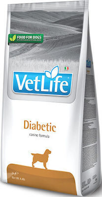 Farmina Vet Life Diabetic 2kg Trockenfutter für erwachsene Hunde mit Huhn und Fisch