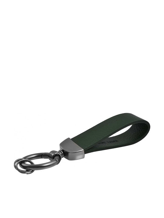 Akzent Schlüsselanhänger Leder Gray