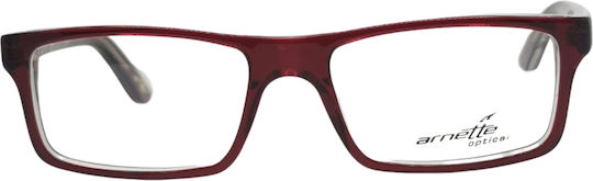 Arnette Acetate Prescription Eyeglass Frame Burgundy AN7060 1131