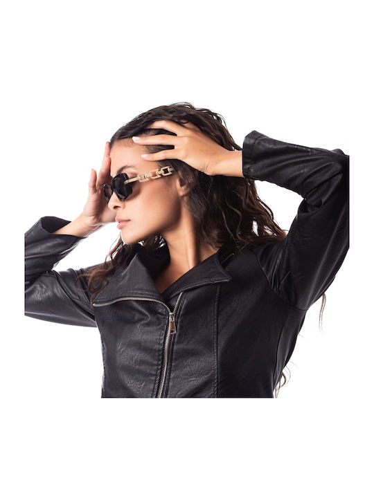 Max Air Hayden Women's Sunglasses with Black Plastic Frame and Black Lens