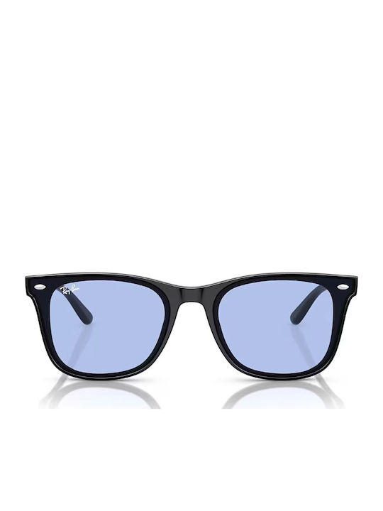 Ray Ban Унисекс Слънчеви Очилa с Черна Пластмасова Рамка и Сини Стъкла RB4420 601/80