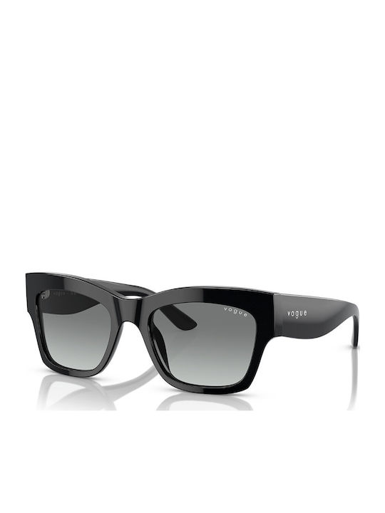 Vogue Ochelari De Soare Pentru Femei Cu Ramă Neagră Din Plastic Și Lentile Gri Degrade VO5524S W44/11