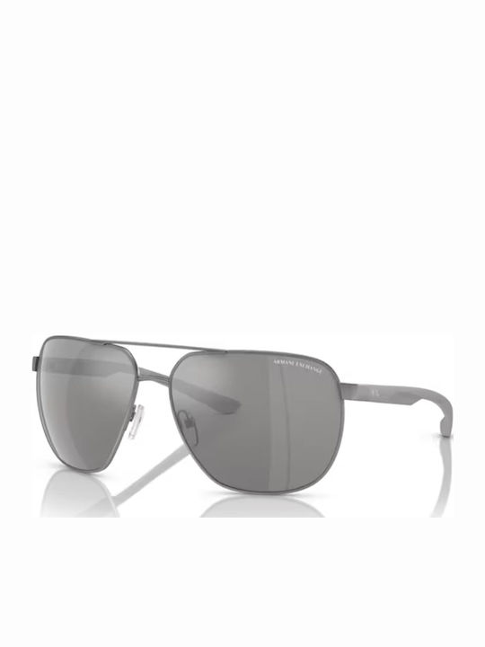 Armani Exchange Men's Sunglasses with Gray Metal Frame and Gray Lens AX2047S 6003Z3