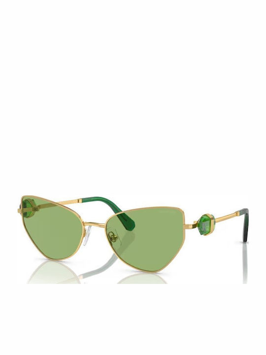 Swarovski Feminini Ochelari de soare cu Auriu Cadru și Verde Lentilă SK7003 4004