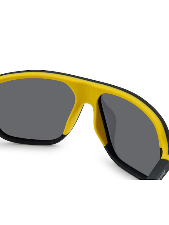 Polaroid Unisex Sunglasses With Black Horn-Rimmed Frame And Grey Lens PLD2152/S PGC/M9