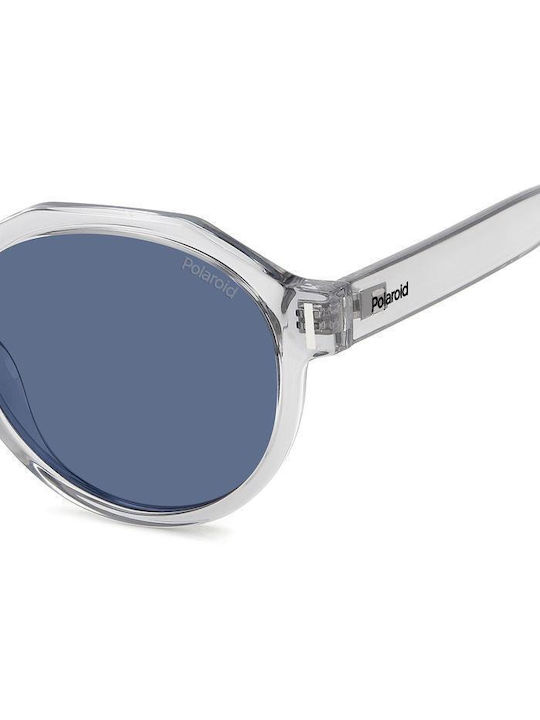 Polaroid Men's Sunglasses with Grey Horn-Rimmed Frame and Blue Polarized Lens PLD6207/S KB7/C3