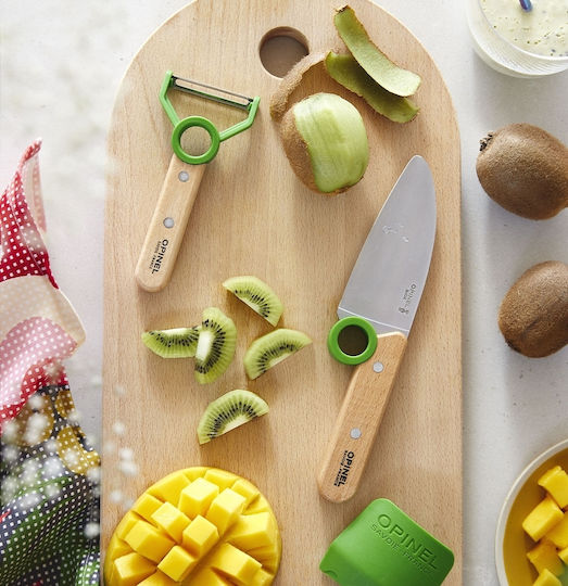 Opinel Inox Cooking Utensil Set Green The Little Chef 3pcs