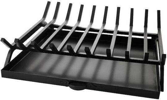 Klapakis Metallic Fireplace Grate with Ashtray 11-82 50x43cm