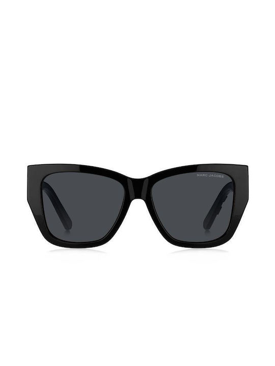 Marc Jacobs Women's Sunglasses with Black Plastic Frame and Black Lens MARC 695/S 80S/2K