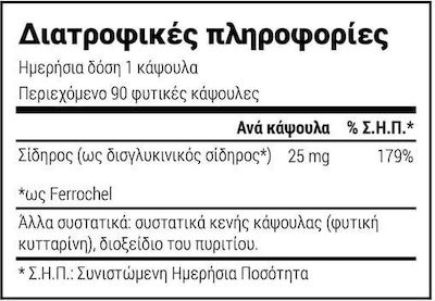 Natural Doctor Iron Softly Absorbed 25mg 90 φυτικές κάψουλες