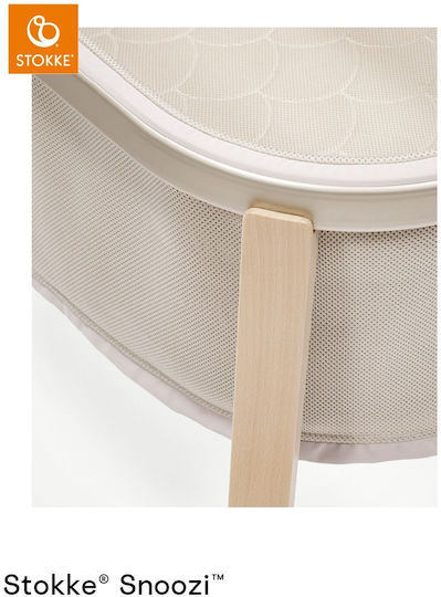 Stokke Λίκνο Snoozi με Στρώμα και Ρόδες Sandy Beige