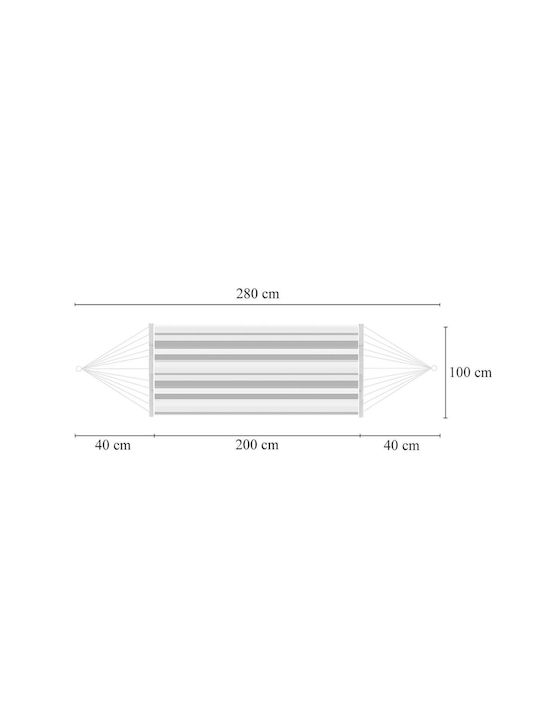 Strend Pro Hängematte Einzeln Stoff Mehrfarbig 200x100cm