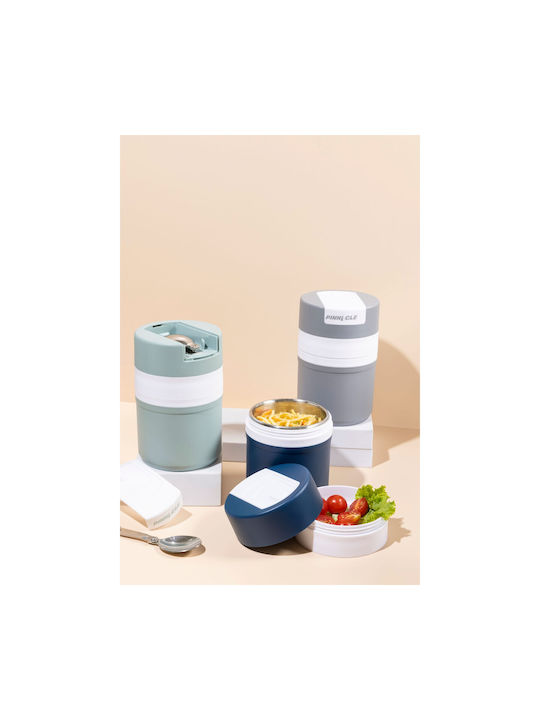 Pinnacle Δοχείο Φαγητού Inox Θερμός Μπλε 600ml