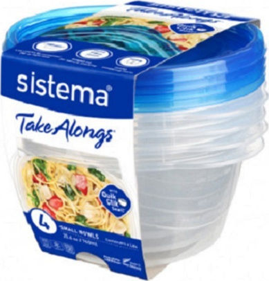 Sistema Take Alongs Transparent 4 Pieces Lunch Boxes