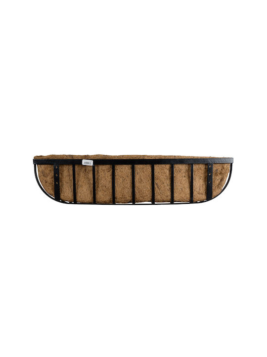 GloboStar Salamina Planter Metal Brown with Stand 76x19x18cm.