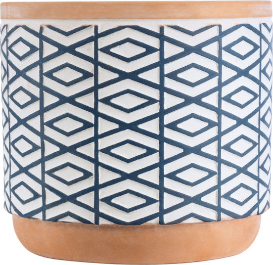 GloboStar Artificial Garden Kolkata Planter Ceramic White 14.5x14.5x13cm.