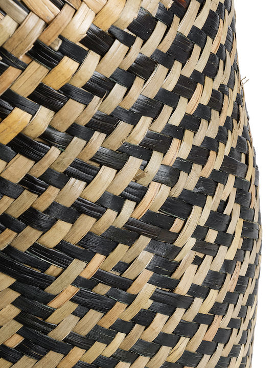 GloboStar Artificial Garden Indiana Planter Rattan Brown with Stand 19.5x19.5x26cm.