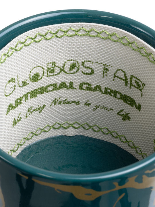 GloboStar Tallinn Hanging Planter Ceramic Green 10x10x40cm.