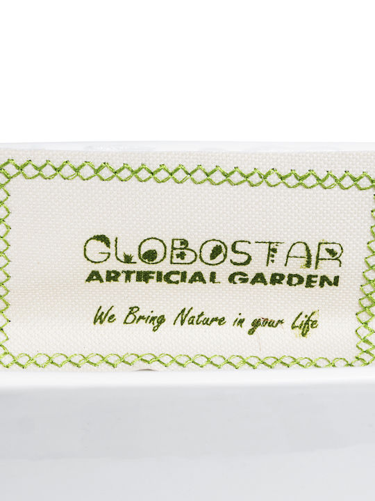 GloboStar Artificial Garden Bianco Hängend Übertopf Keramik Weiß 18x10x18εκ.