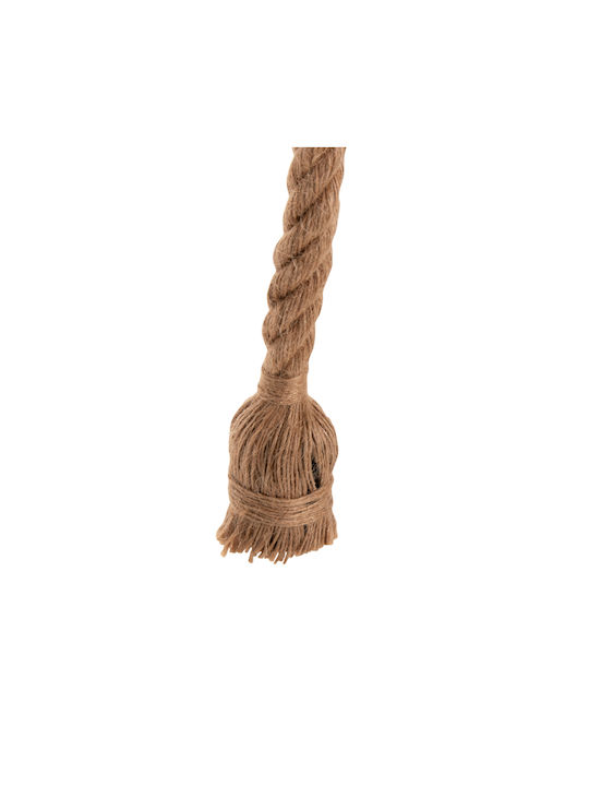 HomeMarkt Κρεμαστό Φωτιστικό Καφέ Boho με Σχοινί για Ντουί E27 5x5x108εκ.
