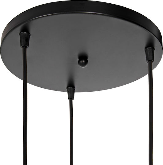 HomeMarkt Black Pendant Ceiling Light with E27 Socket 23x23x122cm