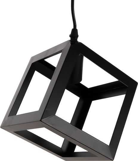 HomeMarkt Black Pendant Light with E27 Socket 16x16x132cm