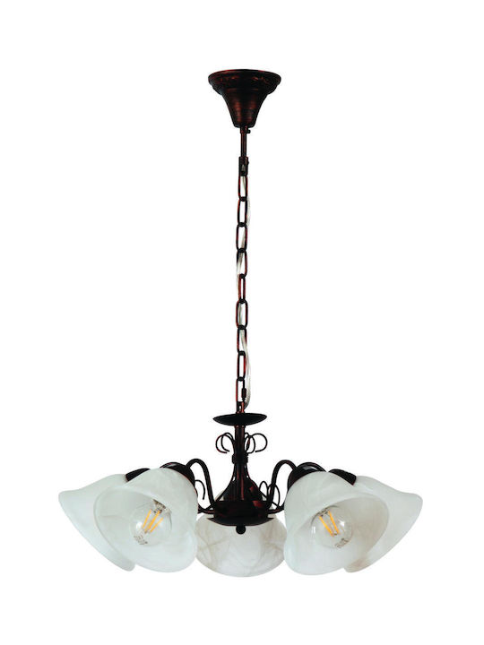 ARlight 5Φ Pendant Light Bronze for 5 Bulbs E27 53x63cm