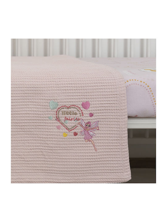 Naf Naf Одеяло Детско легло Pique Розов Salmon/Pink 140x110см.