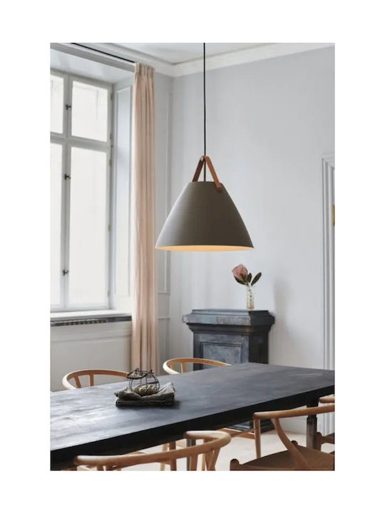 Nordlux Strap Pendant Light Single-Light Bell for Socket E27 Beige