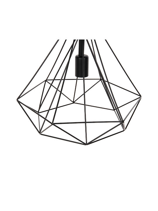 HomeMarkt Pendant Light Black with Socket E27 32x37x128cm