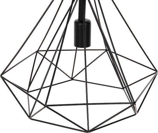 HomeMarkt Κρεμαστό Φωτιστικό Μαύρο με Ντουί E27 32x37x128εκ.