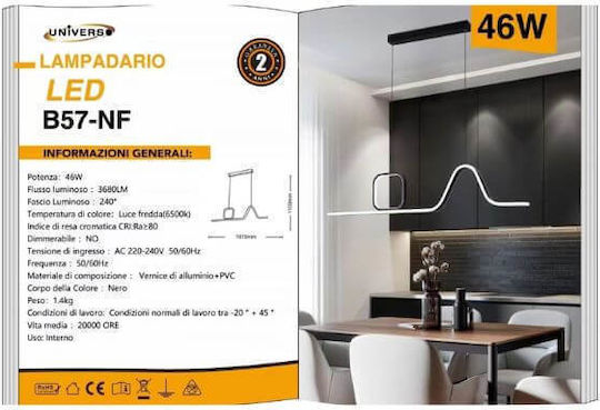 Universo Illuminazione LED Deckenleuchte Weiß 107x57cm Universo Illuminazione LED Deckenleuchte Weiß 107x57cm