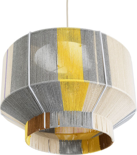 GloboStar Habana Ceiling Light Yellow Boho Grid with E27 Socket 50x35x35cm