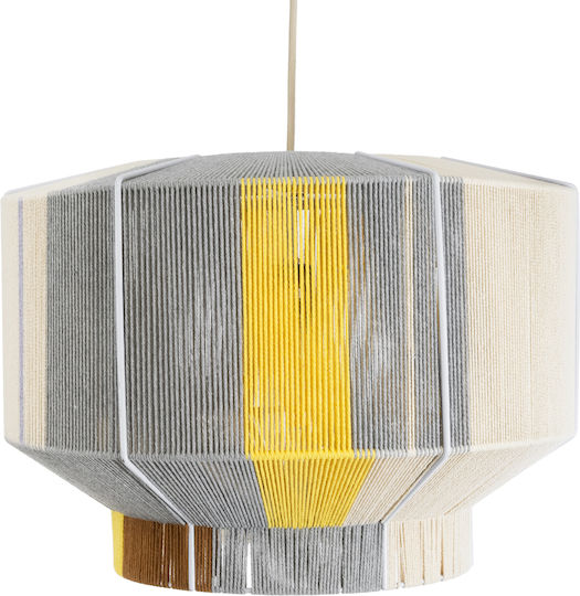 GloboStar Habana Ceiling Light Yellow Boho Grid with E27 Socket 50x35x35cm