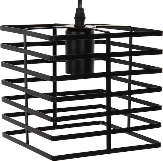 HomeMarkt Black Pendant Ceiling Light with E27 Socket 16x16x124cm