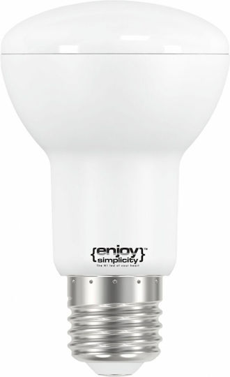 Elvhx Λάμπα LED 5.4W 99mm για Ντουί E27 και Σχήμα R63 Θερμό Λευκό 600lm