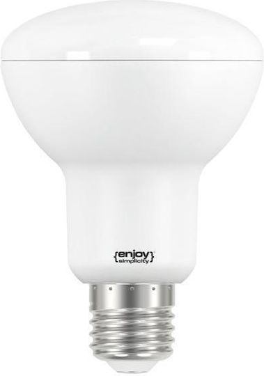 Elvhx LED Bulb 7.3W 80mm for Socket E27 and Shape R80 Cool White 800lm